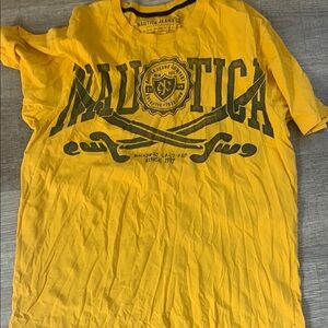 Nautica Men's Yellow Graphic T-Shirt